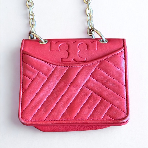 Tory Burch Handbags - Tory Burch Reddish Orange Quilted Mini Bag